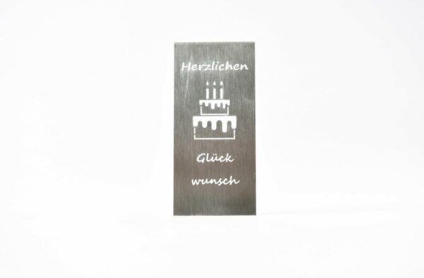 Edelstahl-Einschub GEBURTSTAG